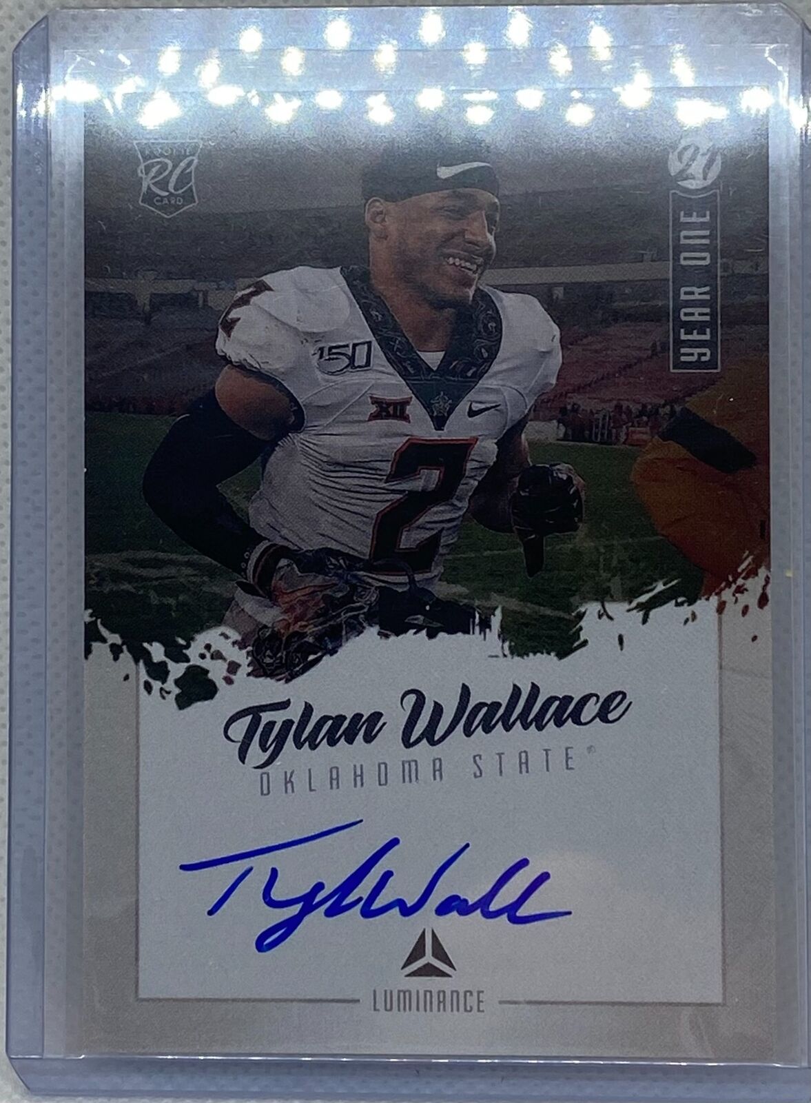 TYLAN WALLACE 2021 PANINI LUMINANCE YEAR ONE ON CARD AUTO RC #YV-TW