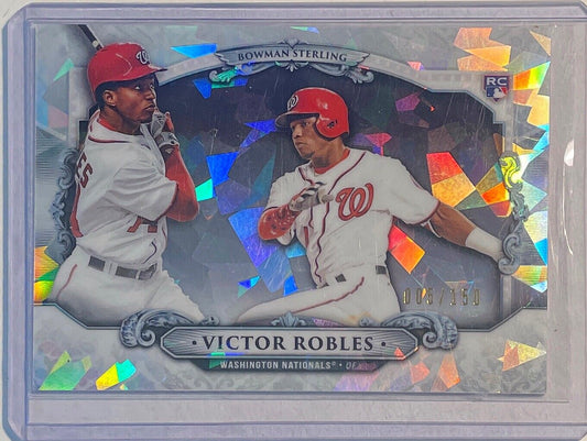 VICTOR ROBLES 2018 BOWMAN STERLING ATOMIC REFRACTOR ROOKIE RC #D 005/150