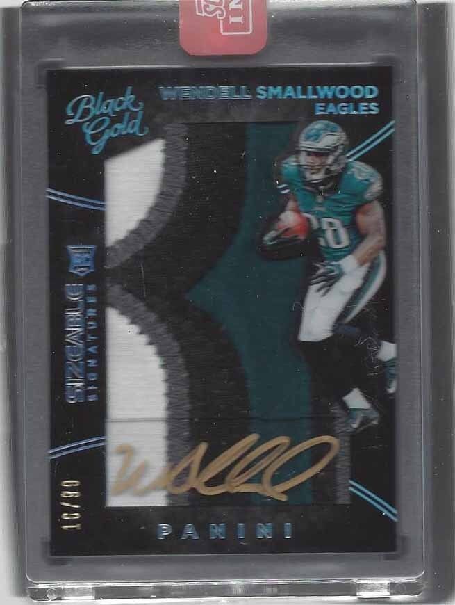 WENDELL SMALLWOOD 2016 BLACK GOLD SIZEABLE SIGS 4 COLOR PATCH AUTO RC #D 16/99