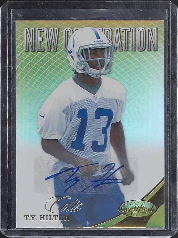 1/1 T.Y. HILTON 2012 CERTIFIED GOLD ROOKIE AUTO RC #D 13/25 HIS JERSEY #13!!