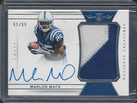 MARLON MACK 2017 NATIONAL TREASURES RPA TRUE ROOKIE PATCH AUTO RC #D /99