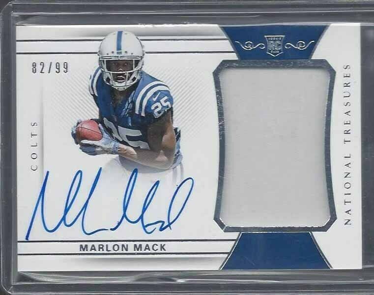 MARLON MACK 2017 NATIONAL TREASURES RPA TRUE ROOKIE PATCH AUTO RC #D /99