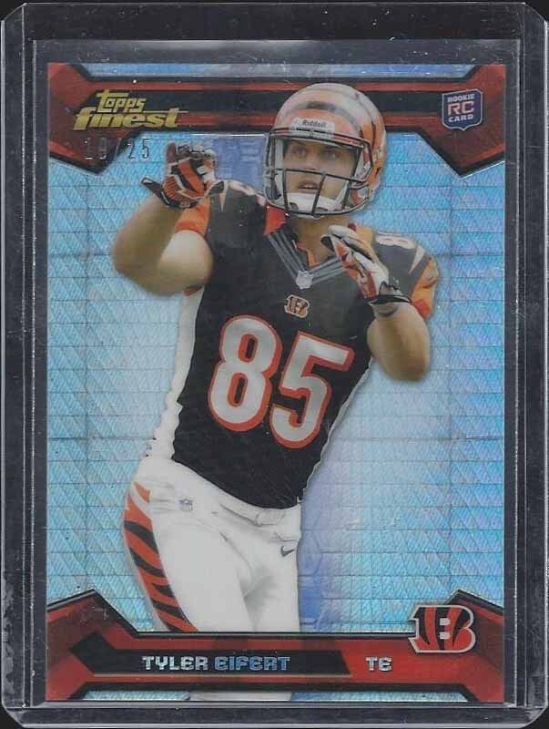 TYLER EIFERT 2013 TOPPS FINEST PRISM ROOKIE REFRACTOR RC #D 19/25