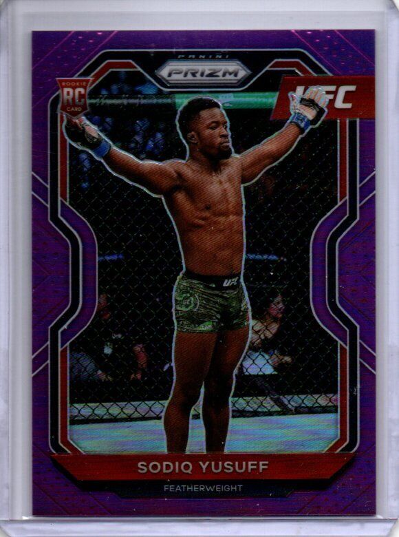 SODIQ YUSUFF 2021 PANINI PRIZM UFC PURPLE PRIZM RC #D 73/149