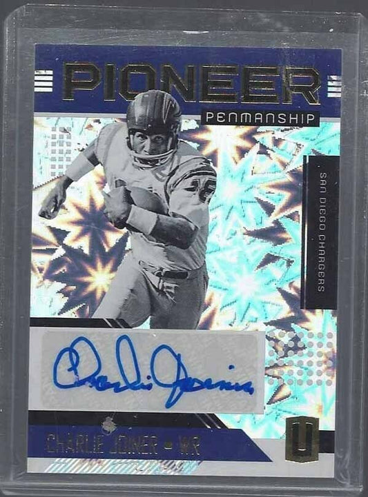 CHARLIE JOINER 2018 UNPARALLELED PIONEER PENMANSHIP IMPACT AUTO #D 2/50