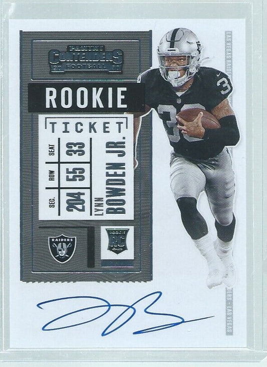 LYNN BOWDEN JR 2020 PANINI CONTENDERS ROOKIE TICKET ON CARD AUTO RC #129