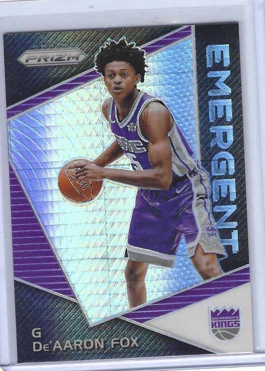 DE'AARON FOX 2017-18 PANINI PRIZM HYPER PRIZM EMERGENT RC #EM-DEA