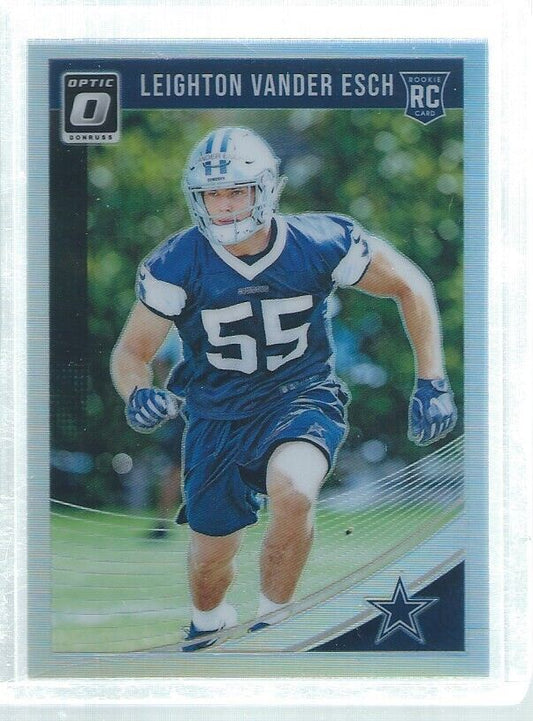 LEIGHTON VANDER ESCH 2018 DONRUSS OPTIC SILVER HOLO ROOKIE RC #115