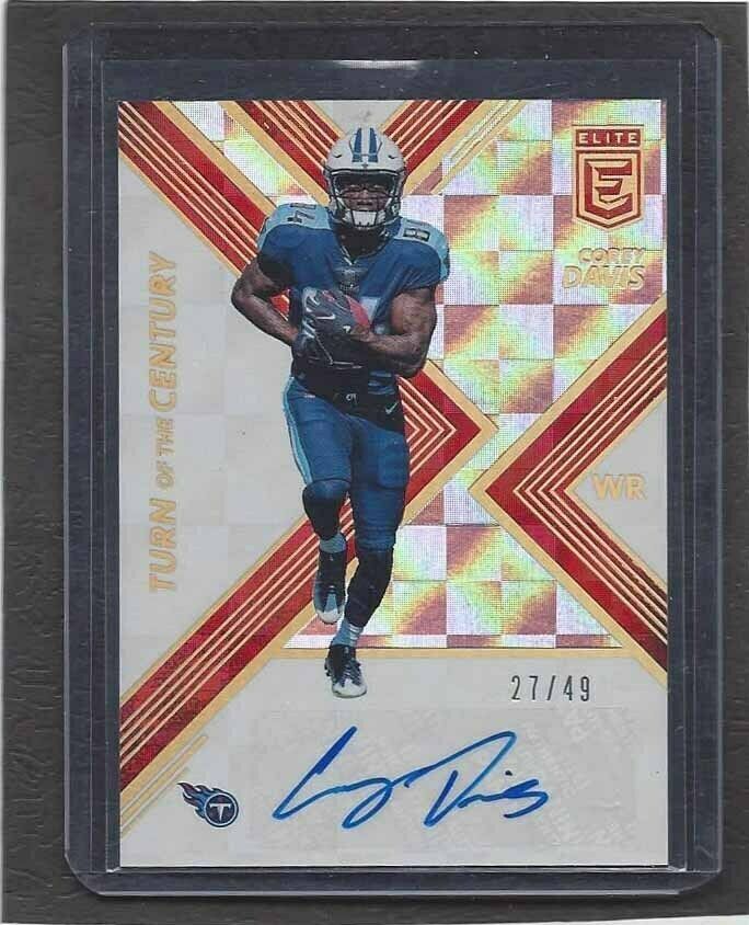 COREY DAVIS 2017 PANINI DONRUSS ELITE TURN OF THE CENTURY RED AUTO RC #D 27/49