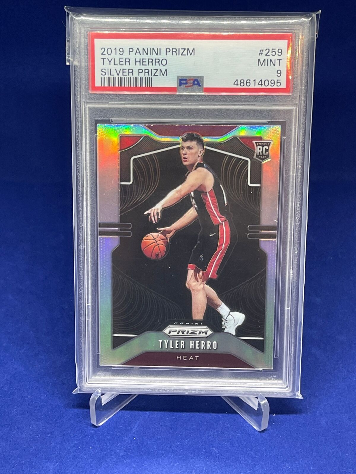 TYLER HERRO 2019-20 PANINI PRIZM SILVER PRIZM ROOKIE RC #259 PSA 9 MINT