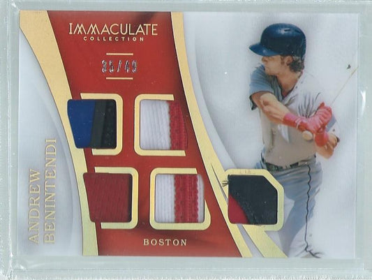 ANDREW BENINTENDI 2017 IMMACULATE ACETATE 5 MULTI COLOR PATCH #D 35/49