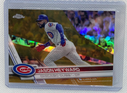 JASON HEYWARD 2017 TOPPS CHROME GOLD REFRACTOR #D 29/50