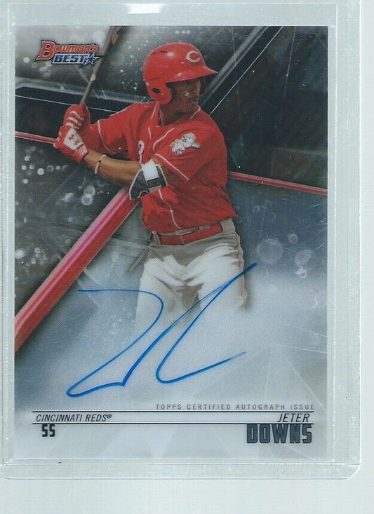 JETER DOWNS 2018 BOWMAN'S BEST ON CARD AUTO PROSPECT