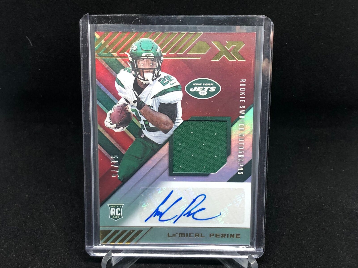 LAMICAL PERINE 2020 PANINI XR RED ROOKIE JERSEY AUTO RC #D 51/75