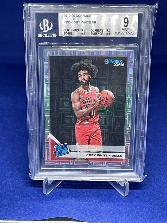 COBY WHITE 2019-20 PANINI DONRUSS RATED ROOKIE INFINITE RC #206 BGS 9 MINT