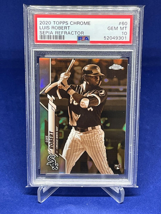 LUIS ROBERT 2020 TOPPS CHROME SEPIA REFRACTOR ROOKIE RC #60 PSA 10 GEM MINT