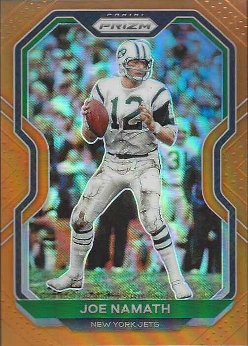 JOE NAMATH 2020 PANINI PRIZM ORANGE PRIZMS #D 150/249