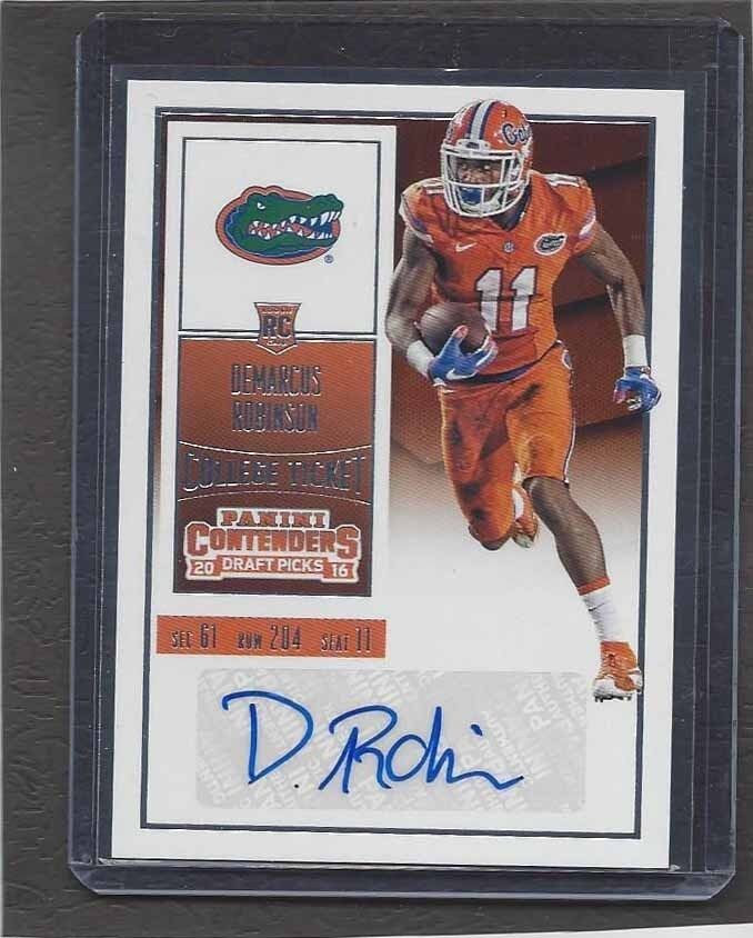 DEMARCUS ROBINSON 2016 PANINI CONTENDERS DRAFT PHOTO VARIATION SSP AUTO RC #103