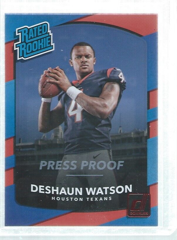 DESHAUN WATSON 2017 DONRUSS RATED ROOKIE PRESS PROOF RED RC #345