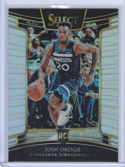 JOSH OKOGIE 2018-19 PANINI SELECT SILVER PRIZM ROOKIE CONCOURSE LEVEL RC #97