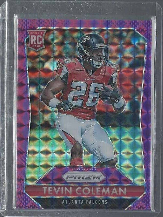 TEVIN COLEMAN 2015 PANINI PRIZM PURPLE MOSAIC PRIZMS ROOKIE RC #D 2/50