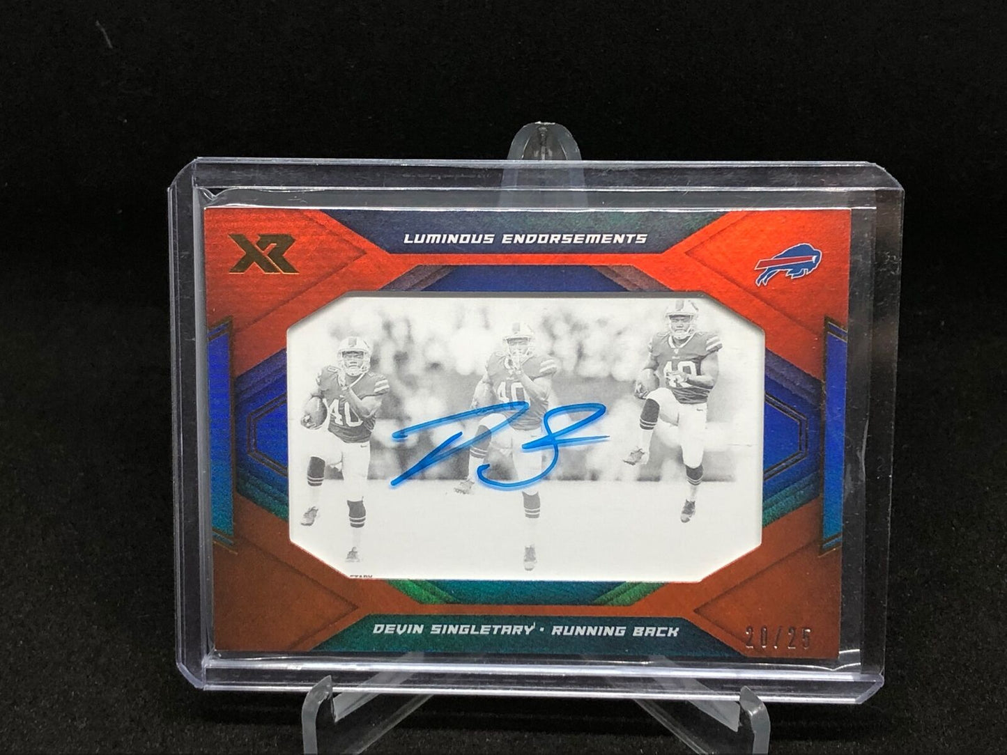 DEVIN SINGLETARY 2019 PANINI XR LUMINOUS ENDORSEMENTS ROOKIE AUTO RC #D 20/25