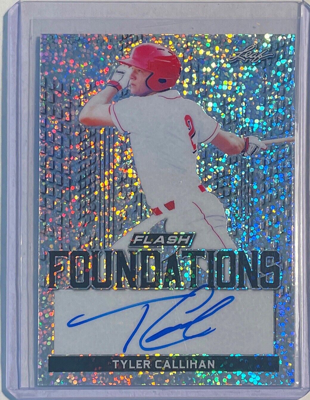 TYLER CALLIHAN 2019 LEAF FOUNDATIONS PROSPECT SPECKLE ON CARD AUTO #FF2-TC1