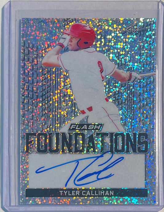 TYLER CALLIHAN 2019 LEAF FOUNDATIONS PROSPECT SPECKLE ON CARD AUTO #FF2-TC1