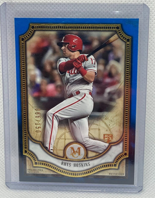 RHYS HOSKINS 2018 TOPPS MUSUEM COLLECTION BLUE RC #D 066/150