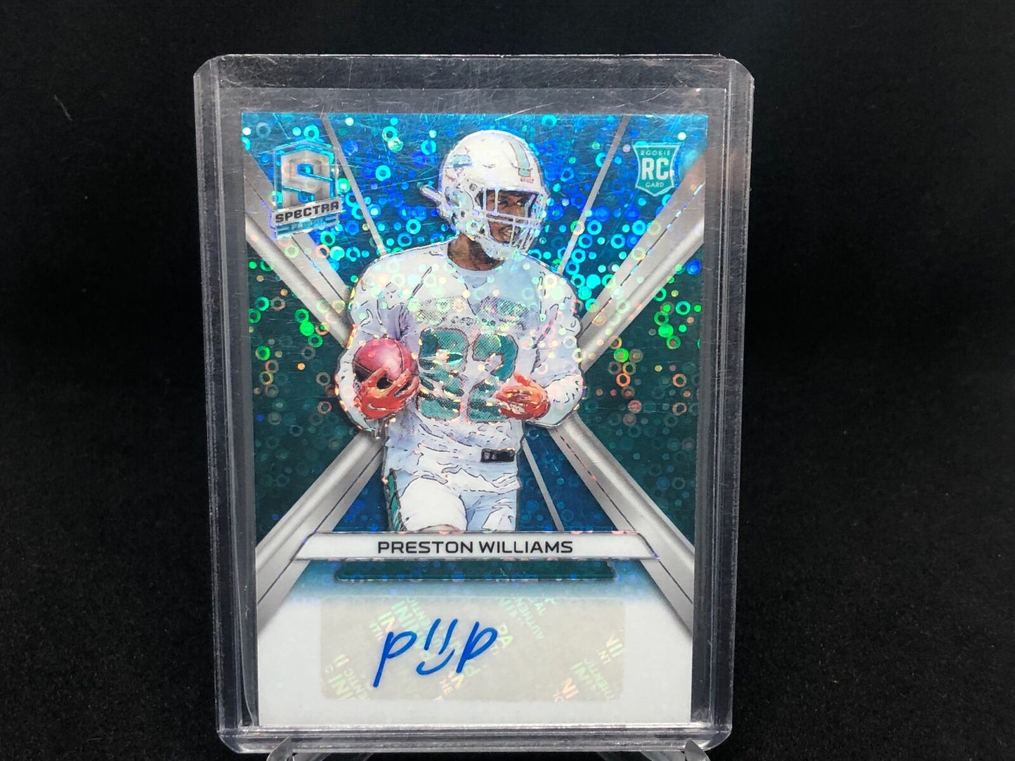 PRESTON WILLIAMS 2019 SPECTRA BLUE PRIZM ROOKIE AUTO RC #D 48/99
