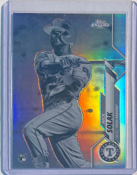 NICK SOLAK 2020 TOPPS CHROME NEGATIVE REFRACTOR ROOKIE RC #33