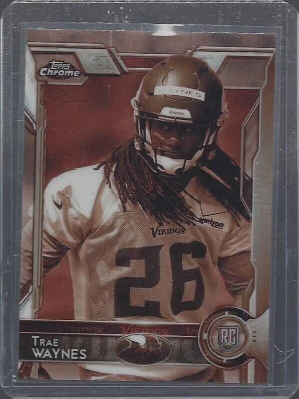 1/1 TRAE WAYNES 2015 TOPPS CHROME SEPIA REFRACTOR RC #D 26/99 JERSEY NUMBER #26!