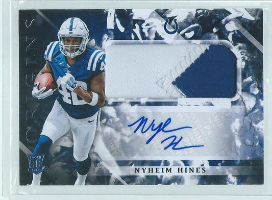 NYHEIM HINES 2018 PANINI ORIGINS 2 COLOR PATCH AUTO RC #120
