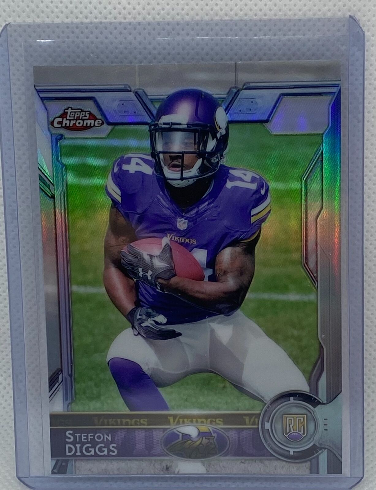STEFON DIGGS 2015 TOPPS CHROME ROOKIE REFRACTOR #148