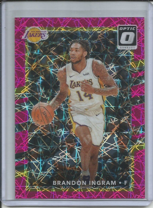 BRANDON INGRAM 2017-18 DONRUSS OPTIC PINK VELOCITY HOLO PRIZM #D 66/79
