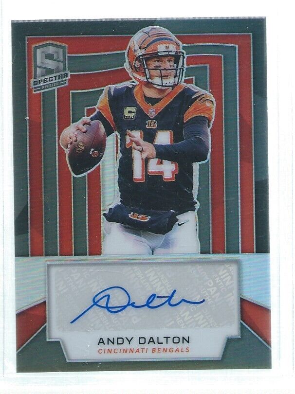 ANDY DALTON 2019 PANINI SPECTRA PRIZM AUTO RED #D 22/50