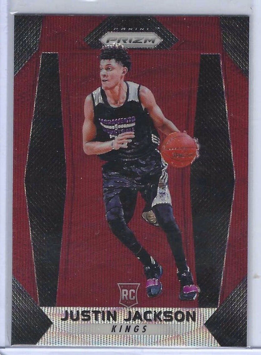 JUSTIN JACKSON 2017-18 PANINI PRIZM RED RUBY WAVE ROOKIE RC #027