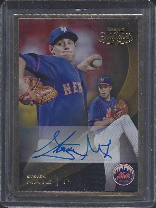 STEVEN MATZ 2016 TOPPS GOLD LABEL GOLD FRAMED ON CARD METS AUTO