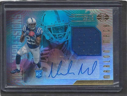 MARLON MACK 2017 PANINI ILLUSIONS COLTS ROOKIE JERSEY AUTO RC #138