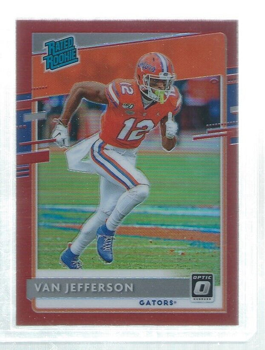VAN JEFFERSON 2020 CHRONICLES DRAFT OPTIC RATED ROOKIE RED HOLO PRIZM RC #20