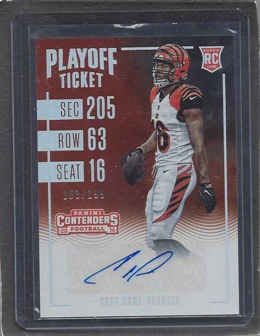 CODY CORE 2016 CONTENDERS PLAYOFF TICKET BENGALS AUTO RC #D 163/199