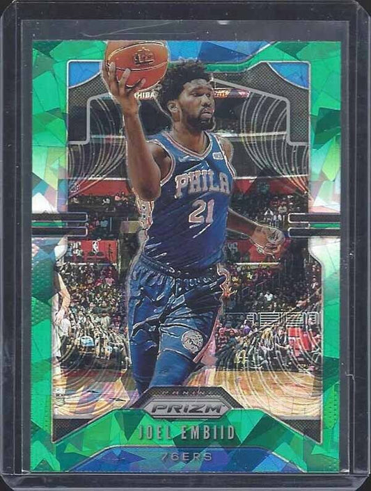 JOEL EMBIID 2019-20 PANINI PRIZM GREEN ICE SSP PRIZMS #199