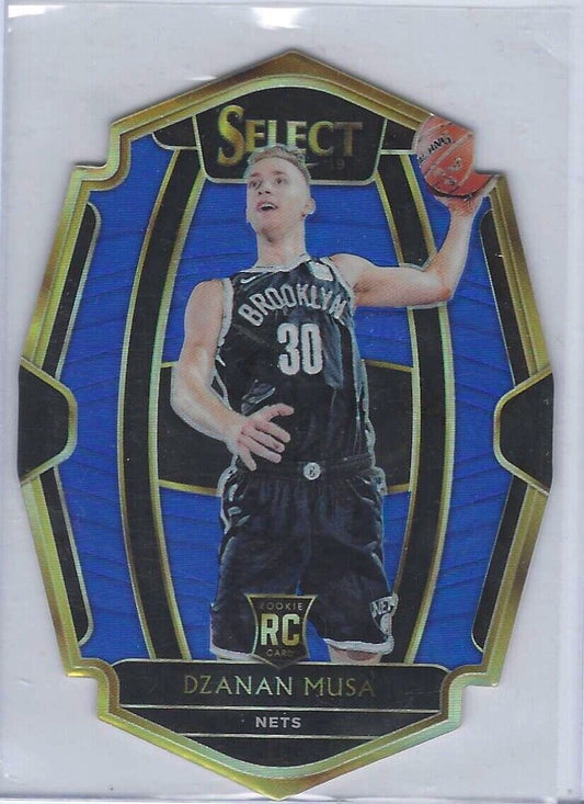 DZANAN MUSA 2018-19 PANINI SELECT PREMIER LEVEL BLUE DIE CUT PRIZM RC #d /249