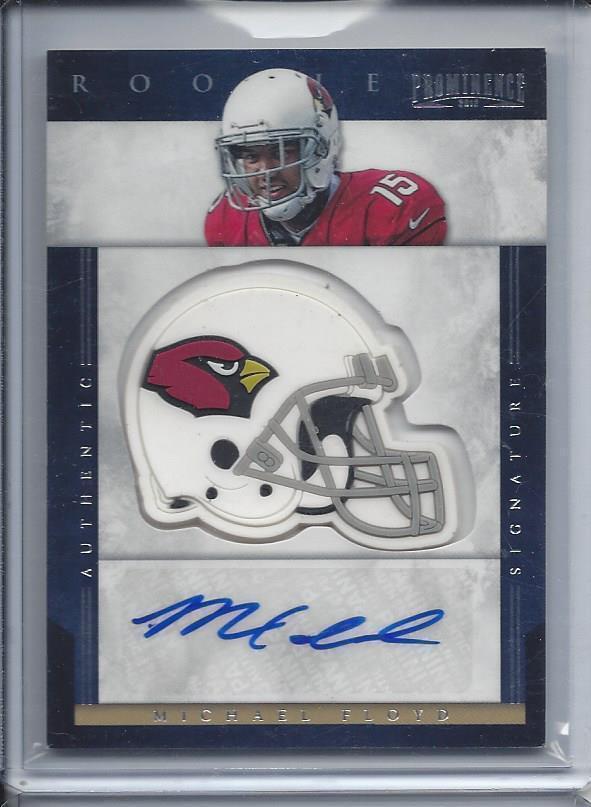 1/1 MICHAEL FLOYD 2012 PROMINENCE TEAM HELMET AUTO RC #D 15/75 HIS JERSEY #15!!!