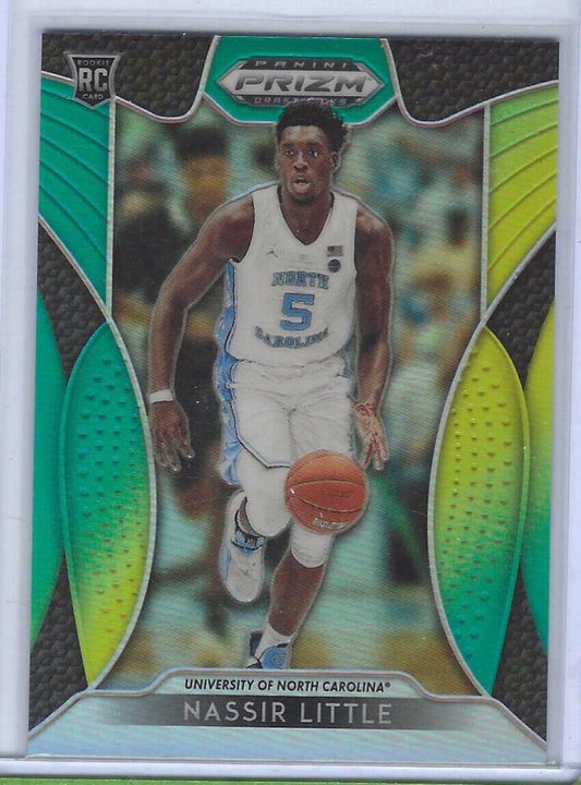NASSIR LITTLE 2019-20 PANINI PRIZM DRAFT PICKS GREEN YELLOW ROOKIE RC #D 117/249
