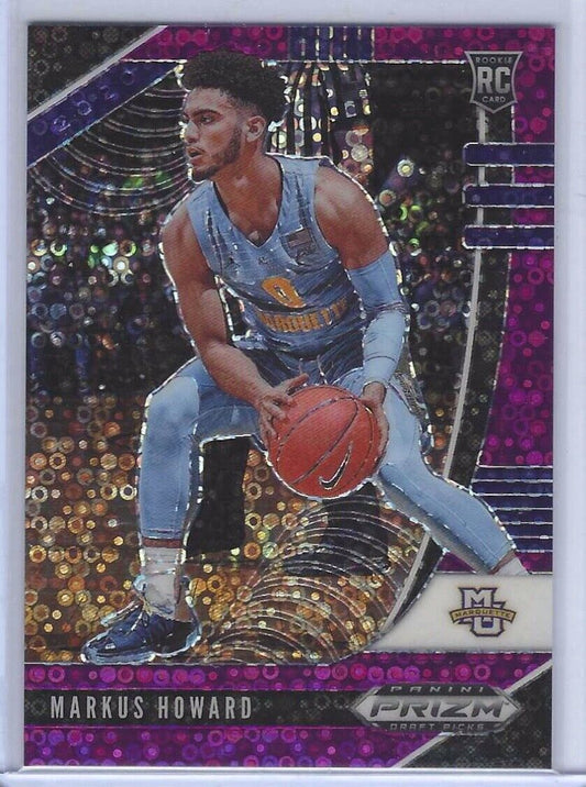 MARKUS HOWARD 2010-21 PANINI PRIZM DRAFT PICKS PURPLE DISCO ROOKIE RC #d /49 #40