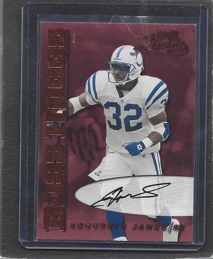EDGERRIN JAMES 2000 ABSOLUTE BOSS HOGGS COLTS ON CARD AUTO #7