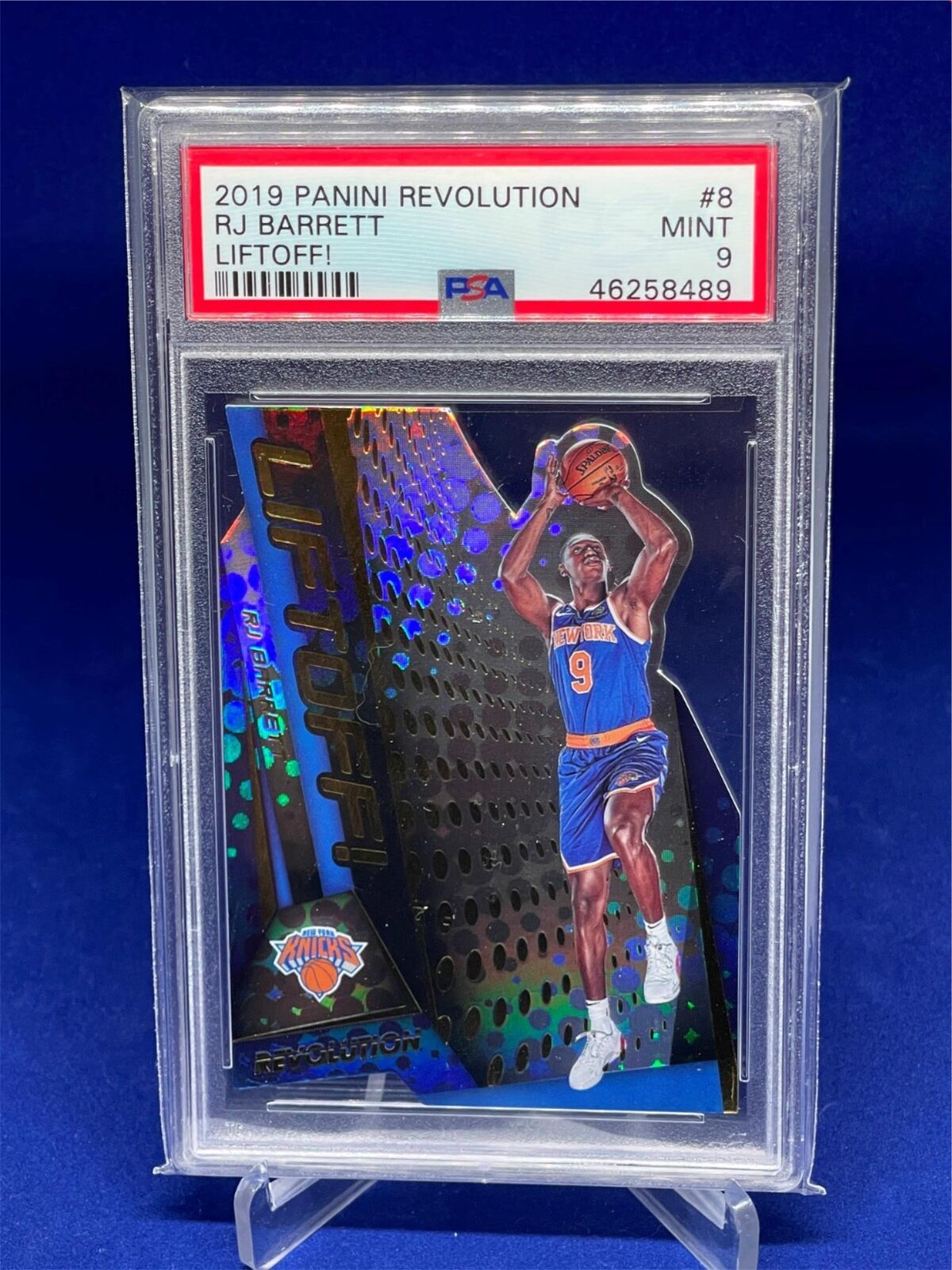 RJ BARRETT 2019-20 PANINI REVOLUTION LIFTOFF! DIE CUT ROOKIE RC #8 PSA 9