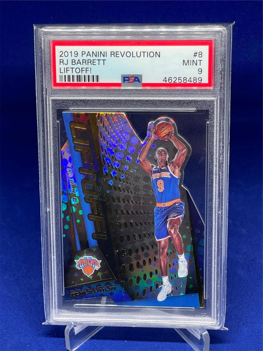 RJ BARRETT 2019-20 PANINI REVOLUTION LIFTOFF! DIE CUT ROOKIE RC #8 PSA 9