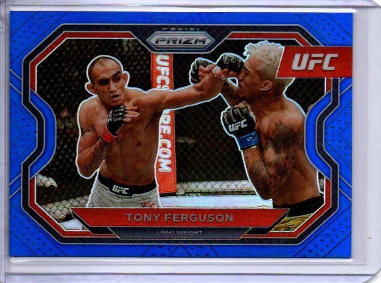 TONY FERGUSON 2021 PANINI PRIZM UFC BLUE PRIZM #D 117/199